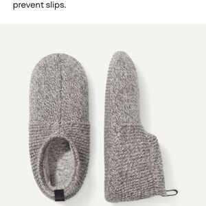 NWT Bombas Gray Knit Gripper Slippers With Bag